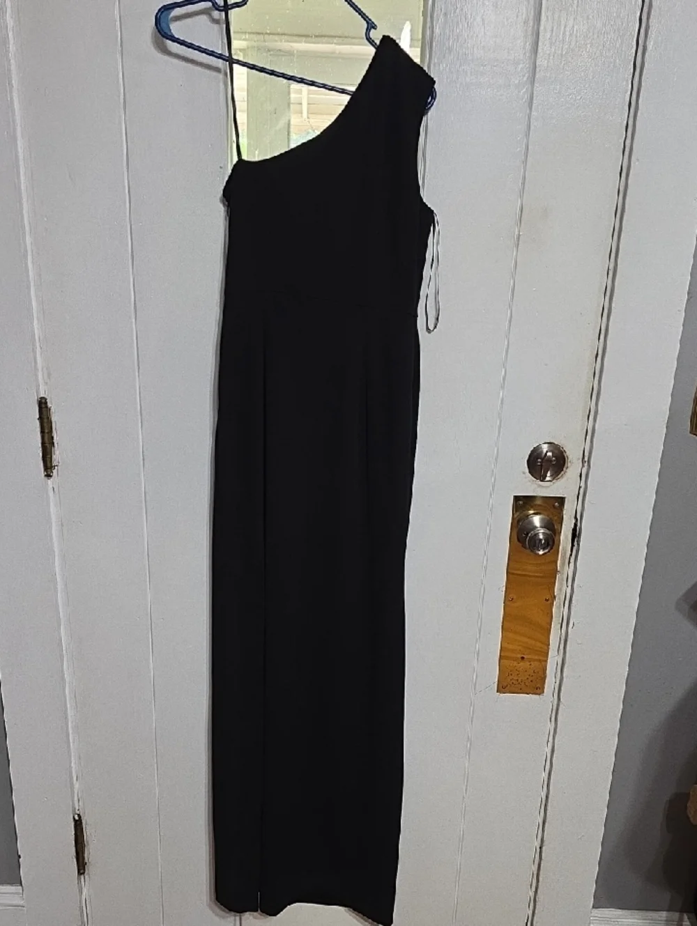 Calvin Klein Women's‎ Formal Black Maxi Dress One Shoulder Ruching  Sz 4 NWOT